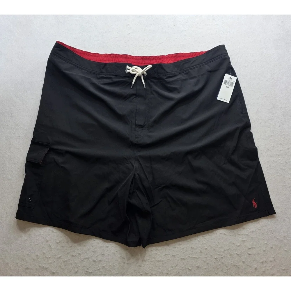 Polo Ralph Lauren 711858958003 Men's Black Swim Shorts. NWT. Size 5XB